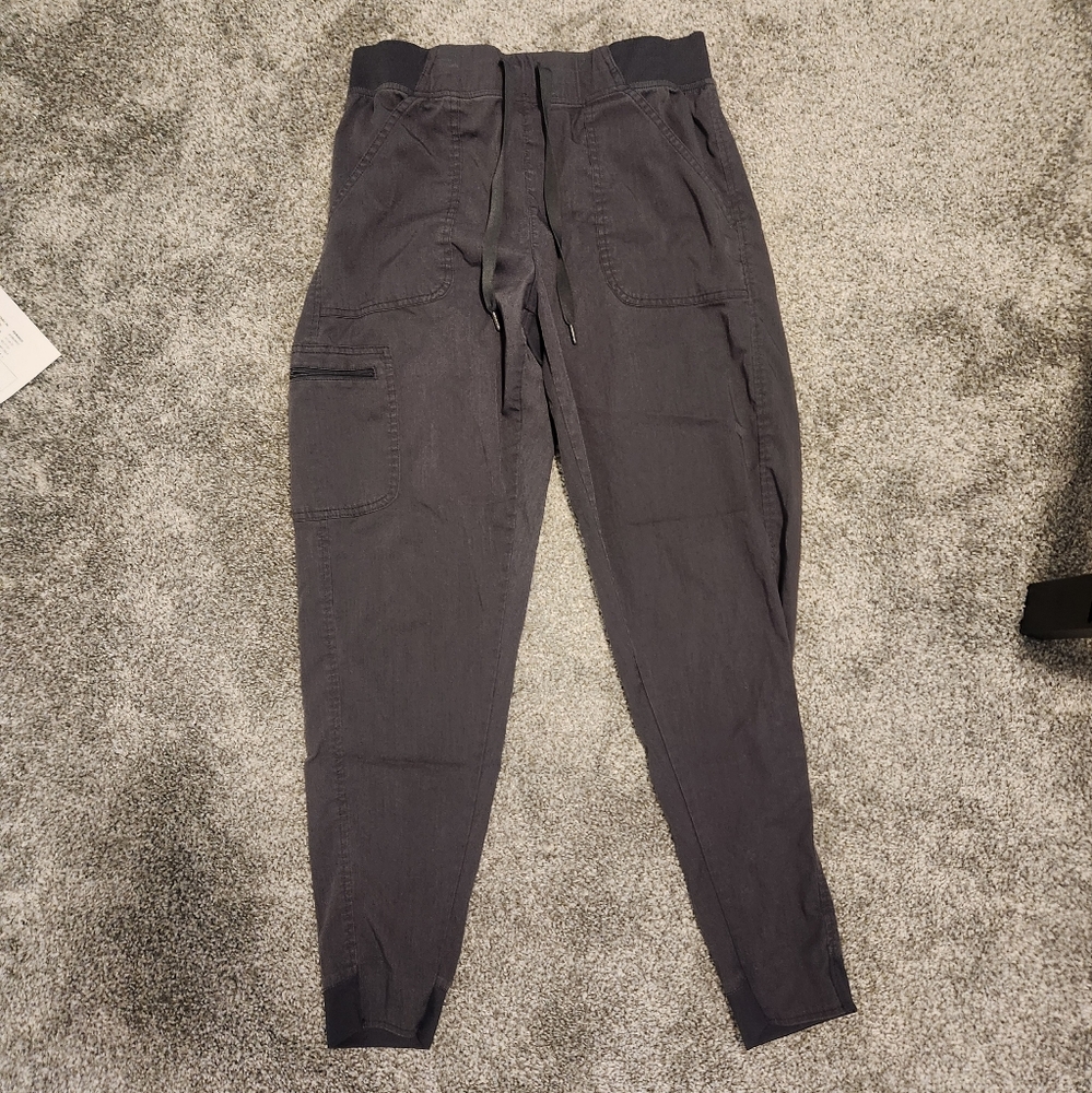 Women's Gray Jogger Scrubs Pewter